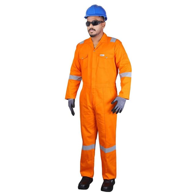 Vaultex ORA 200GSM Cotton Coverall , Orange, 4XL