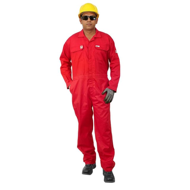 Vaultex RFR 230GSM Fire Retardant Cotton Coverall, Red, XL