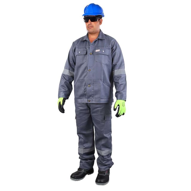 Vaultex SKO 190GSM Twill Pant & Shirt, Grey, XL