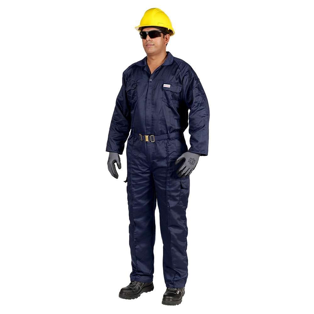 Vaultex 1NV 190GSM Twill Coverall, Navy Blue, 3XL