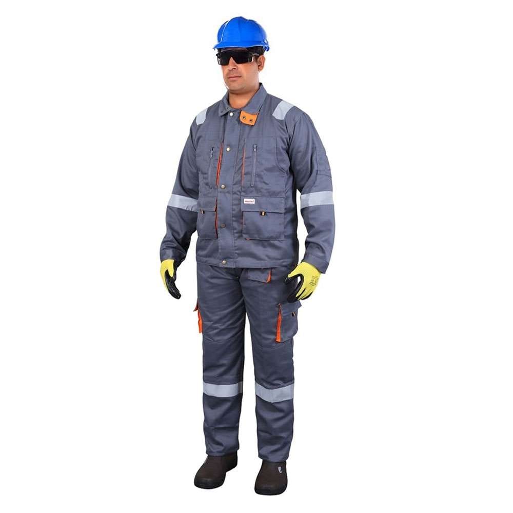 Vaultex MEG 260GSM Cotton Pant & Shirt, Grey , Medium