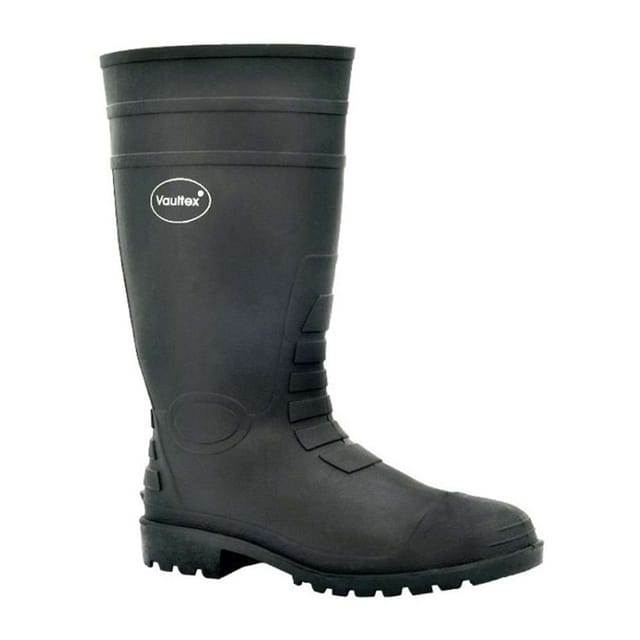 Vaultex RBT PVC Steel Toe Safety Gumboots - Black, 44