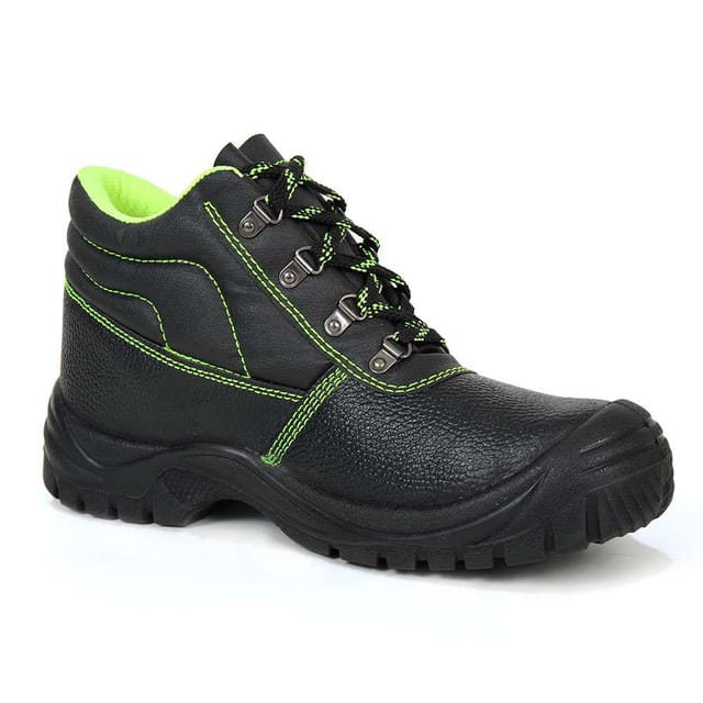 Vaultex LEO High Ankle Steel Toe Safety Shoes, Black, 38