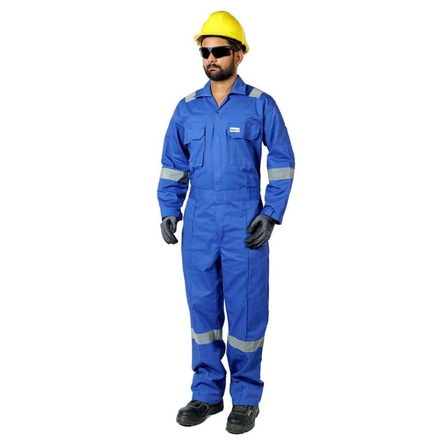Vaultex VRB 260GSM Cotton Coverall , Royal Blue, 5XL