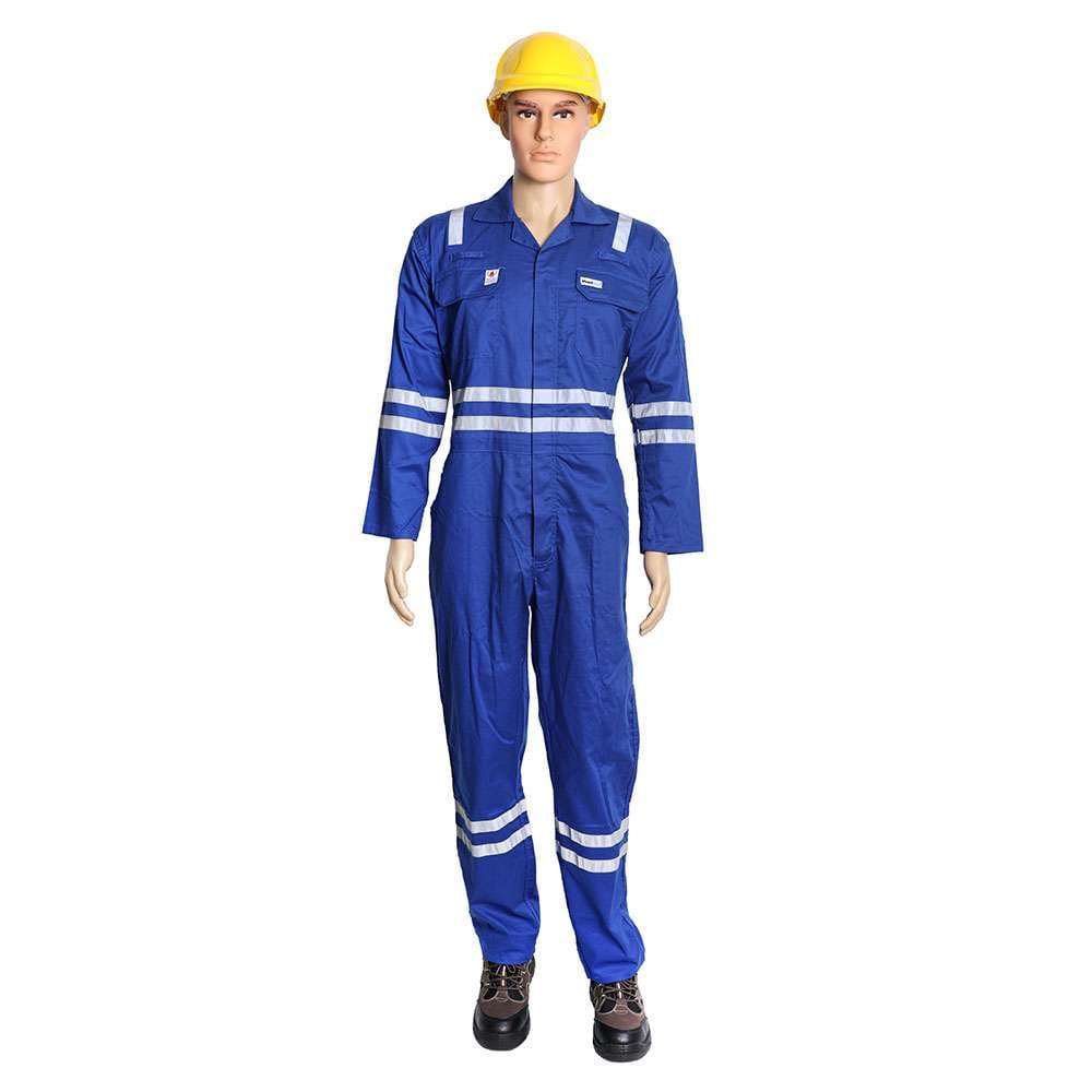 Vaultex MUN 250GSM Anti Static Fire Retardant Cotton Coverall, Royal Blue, 3XL