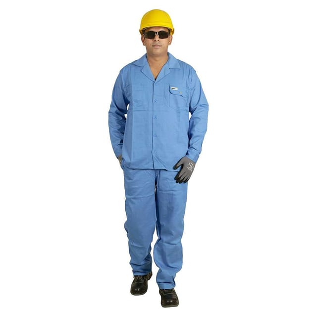 Vaultex MIN 200GSM Cotton Pant & Shirt, Petrol Blue, Small
