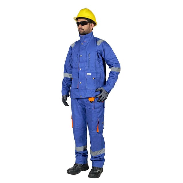 Vaultex VFU 260GSM Cotton Pant & Shirt, Royal Blue, XL