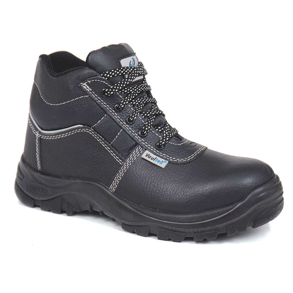 Vaultex SGK High Ankle S3 SRA Steel Toe Safety Shoes, Black, 37