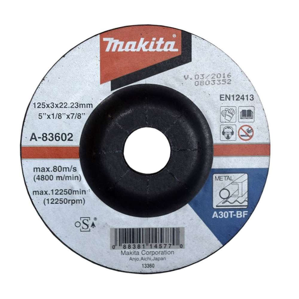 Makita A-83602 Cut-Off Wheel 125 x 3.0 x 22.23mm A30T Metal