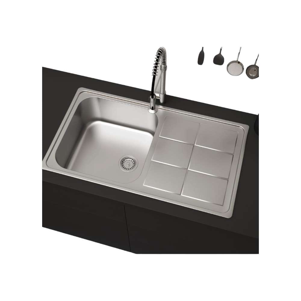 Milano D5050P 140700100112 50 x 50mm Stainless Steel Inset Kitchen Sink