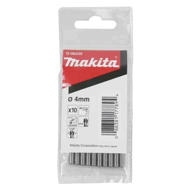 Makita D-06339 HSS Drill Bit for Metal 4 x 75mm