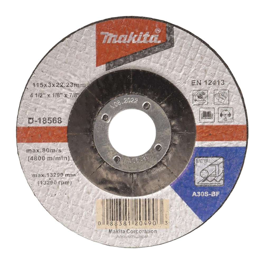 Makita D-18568 Cut-Off Wheel 115 x 3.0 x 22.23mm A30S