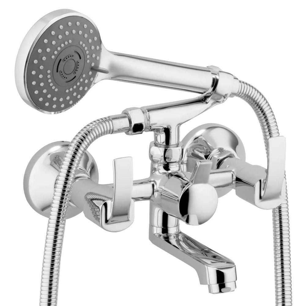 Milano Cary 140100100830 Chrome Bath Mixer with Shower Set