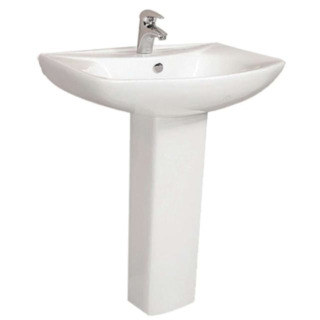 Milano KN269-1 140500200070 Wash Basin with Pedestal - White