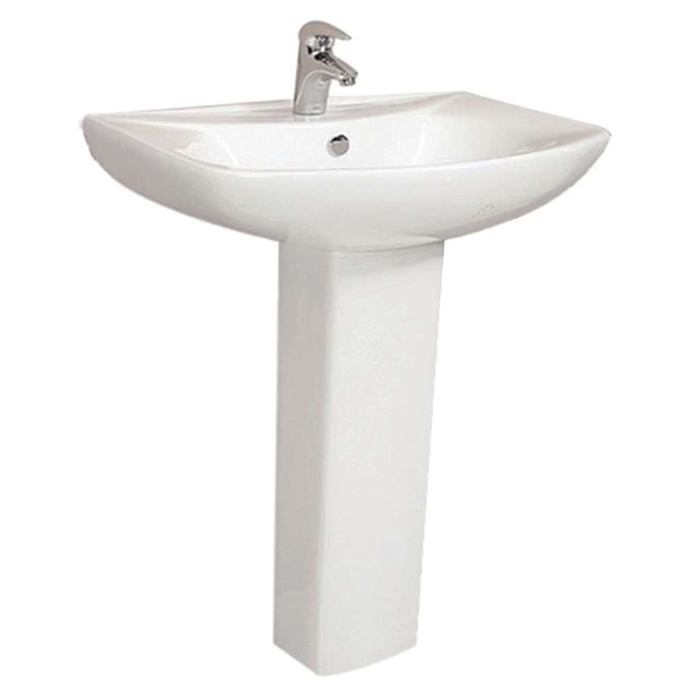 Milano KN269-1 140500200070 Wash Basin with Pedestal - White