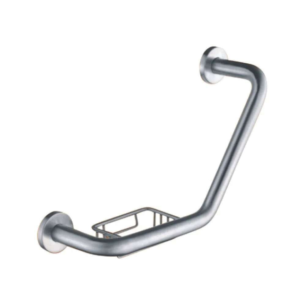 Milano 140400500485 Brass Grab Bar with Soap Basket