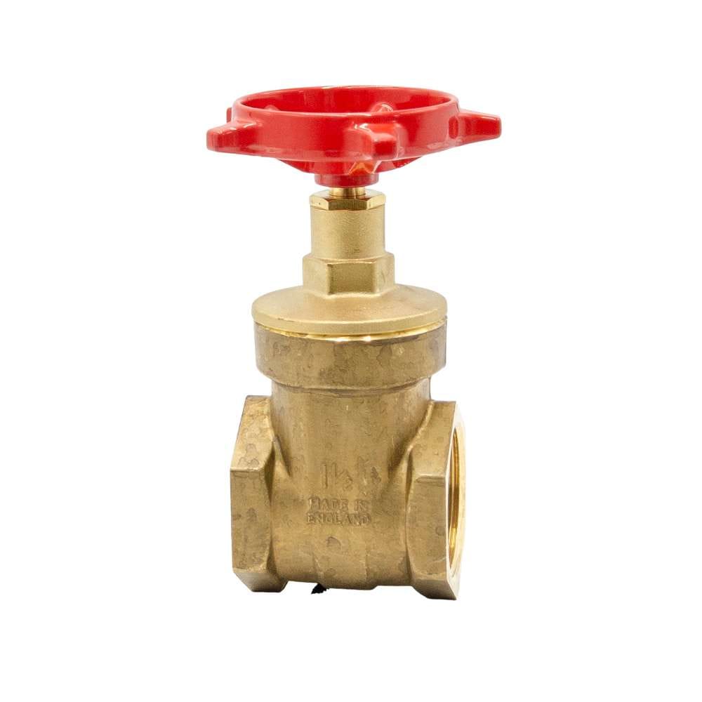 Pegler Brass Gate Valve, 1-1/4", Standard Duty, Threaded Ends