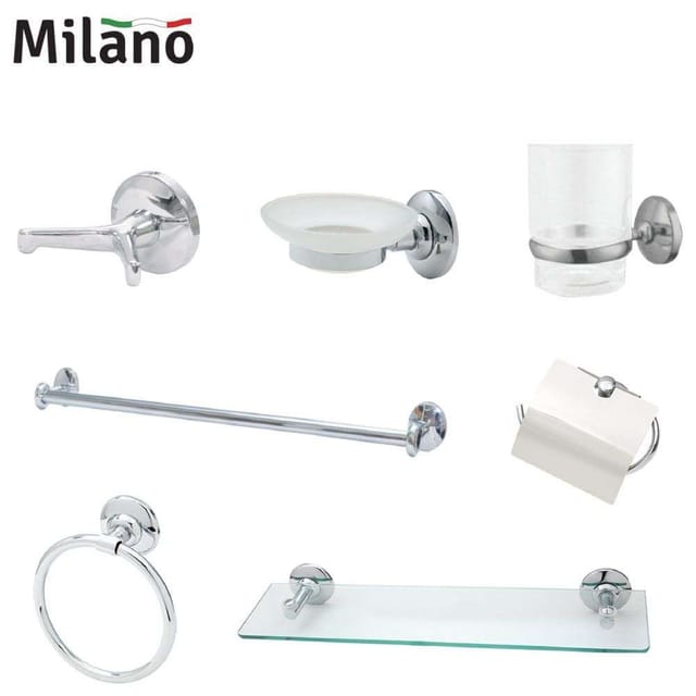 Milano Lilda 140400500145 Bathroom Accessories Set - 7Pcs
