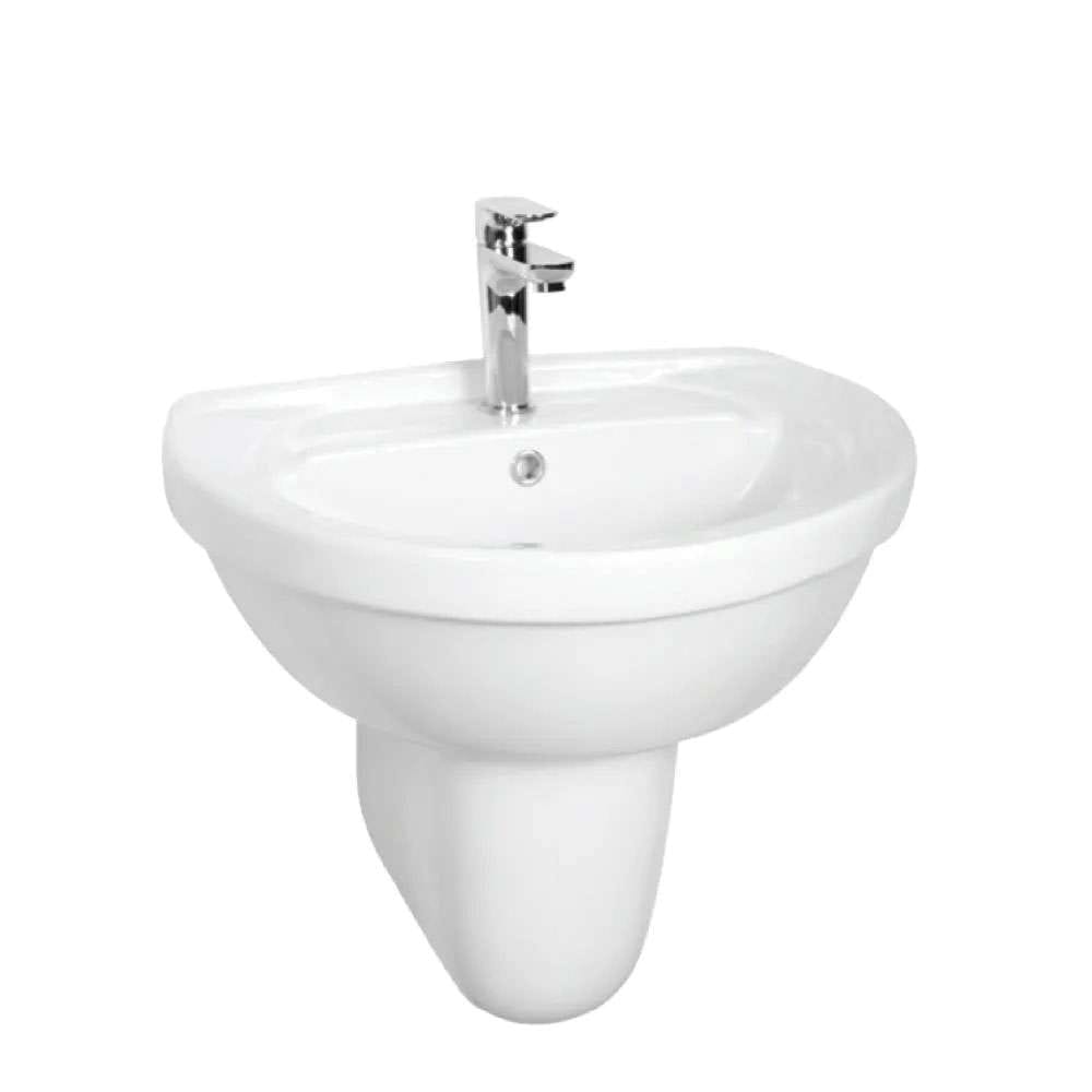 Milano 140500200163 Ceramic Wall Hung Wash Basin - White