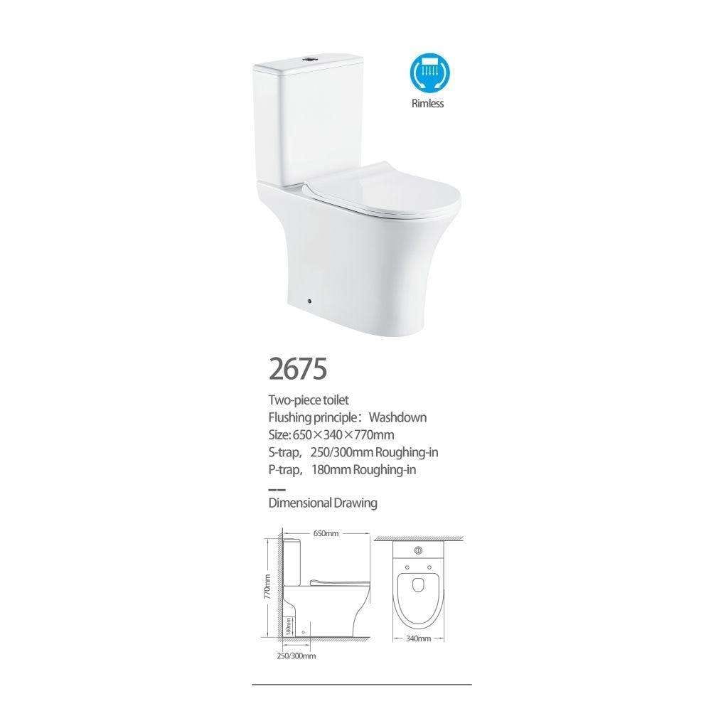 Milano 2675 140500100638 P-Trap Water Closet - 2 Pcs