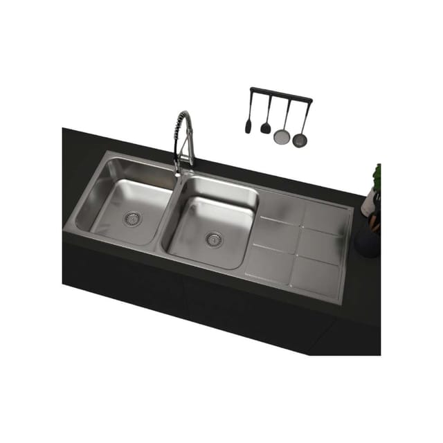 Milano LS-126A 140700200098 120 x 600mm Lay On DB/SD Kitchen Sink