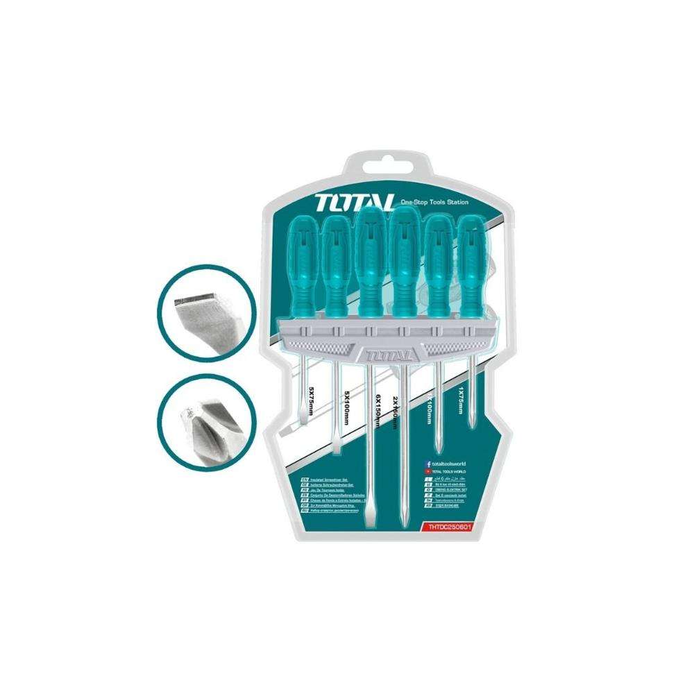 Total THTDC250601 Screwdriver Set 6Pcs
