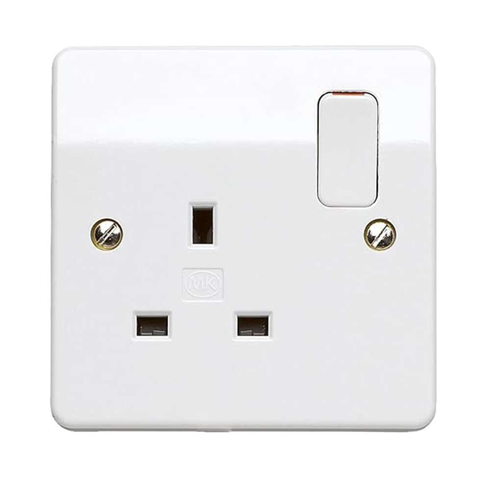 MK Electric 13A 2-Gang 2-Way Switch, Durable Mechanism, Clean Aesthetic, Reliable Action