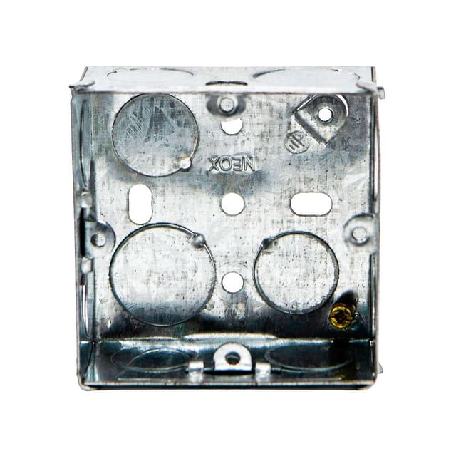 3 x 3 MK Gi Flush Mounted Metal Box