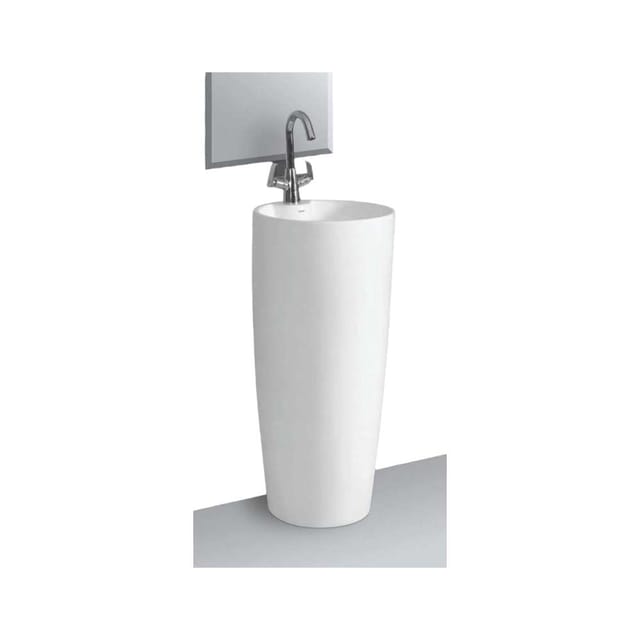 Milano 189-R 140500201135 Wash Basin with Pedestal - White