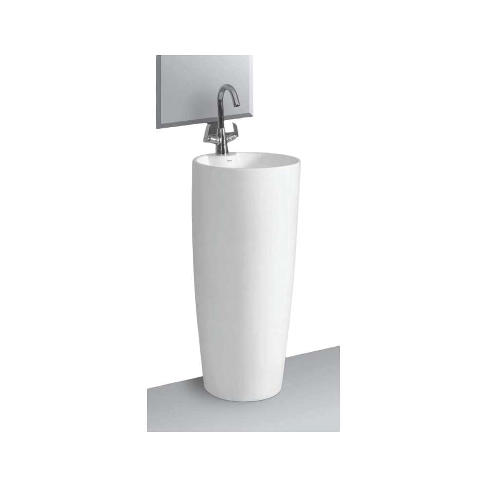 Milano 189-R 140500201135 Wash Basin with Pedestal - White