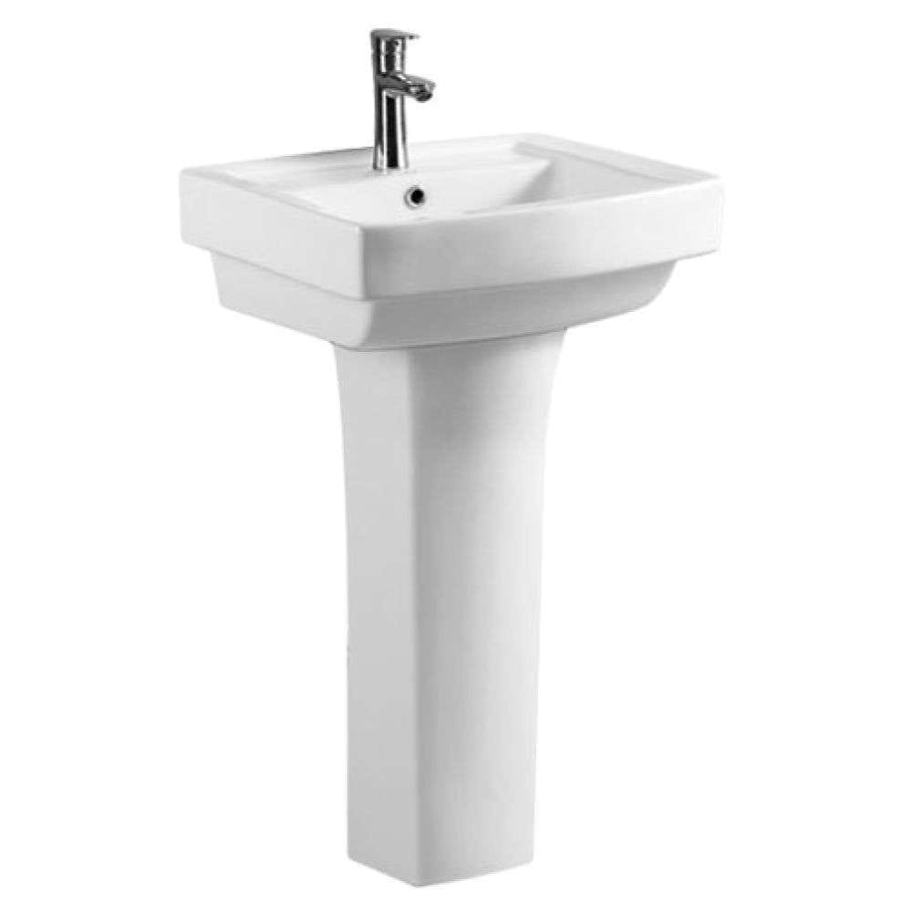 Milano Atlantis 140500200896 Ceramic Wash Basin with Pedestal