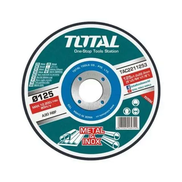 Total TAC2212302 9Inch X 22.2MM Flat Centre Abrasive Metal Cutting Disc