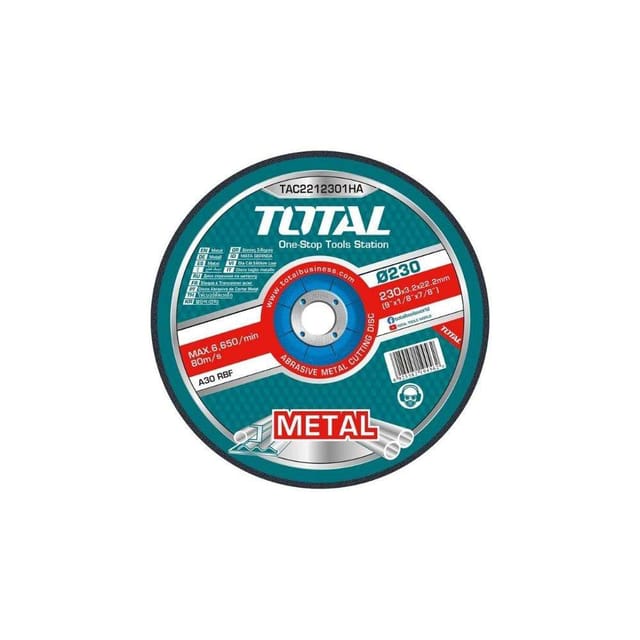 Total TAC2212301HA 9Inch X 22.2MM Depressed Centre Abrasive Metal Cutting Disc