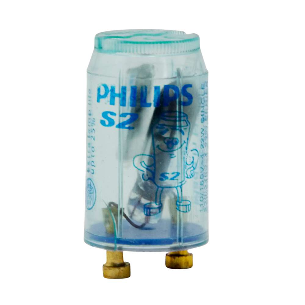 Philips Fluorescent Starter, S2 Type, Reliable Ignition