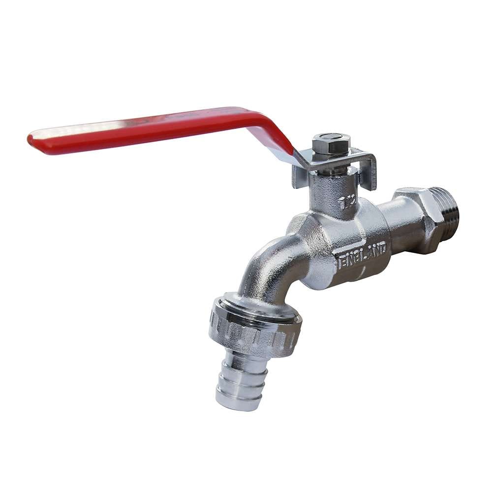 Pegler Brass Garden Tap, 1/2", Bibcock, Quarter-Turn