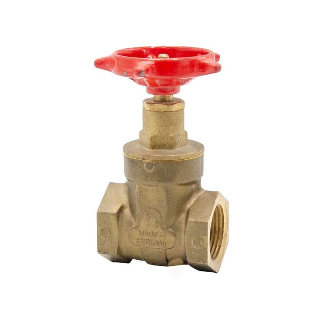 Pegler Brass Gate Valve, 3/4", Standard Duty, Threaded Ends