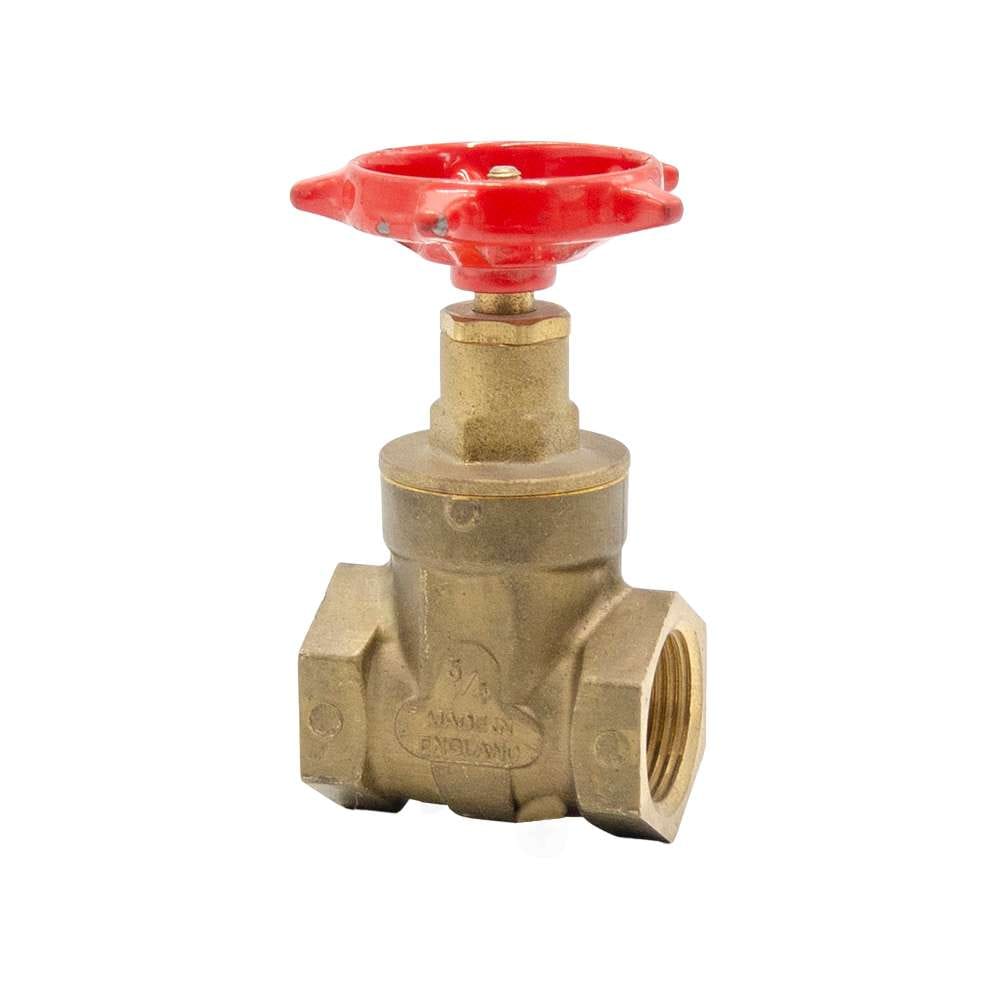 Pegler Brass Gate Valve, 3/4", Standard Duty, Threaded Ends