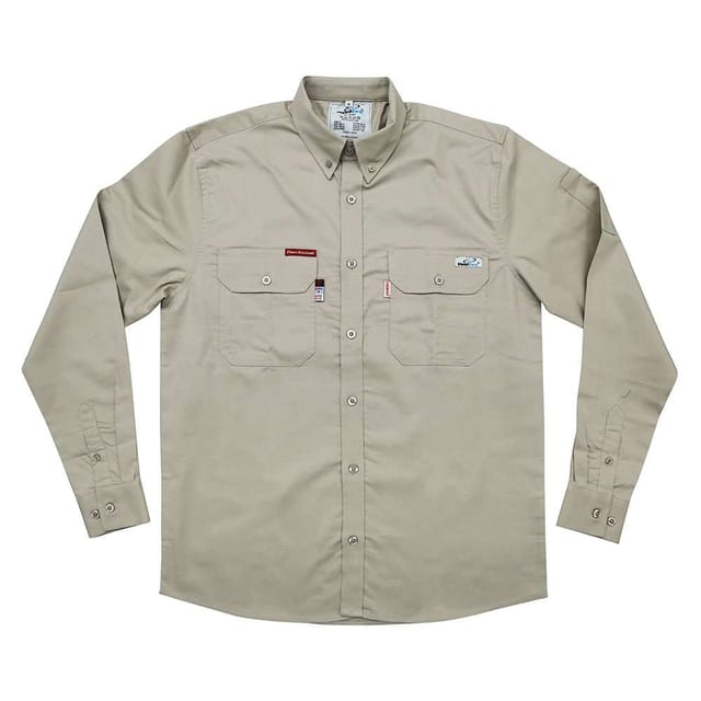 Vaultex AKH 240GSM 8 Cal Fire Retardant Cotton Shirt, Beige, 2XL