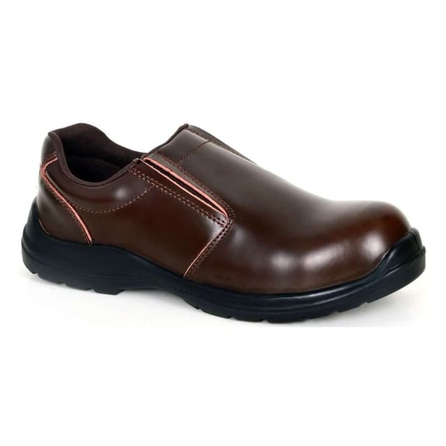 Vaultex RUQ Executive Steel Toe Safety Shoes, Brown, 41