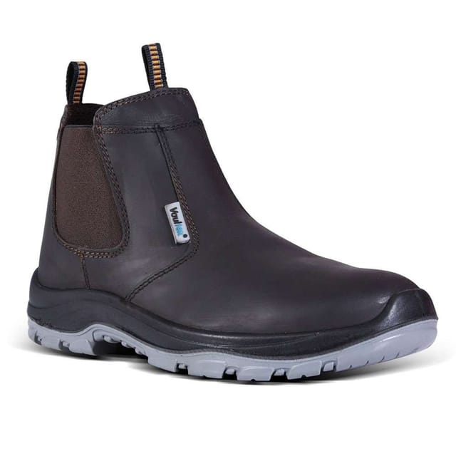 Vaultex CBI High Ankle Steel Toe Protective Footwear, Brown, 43