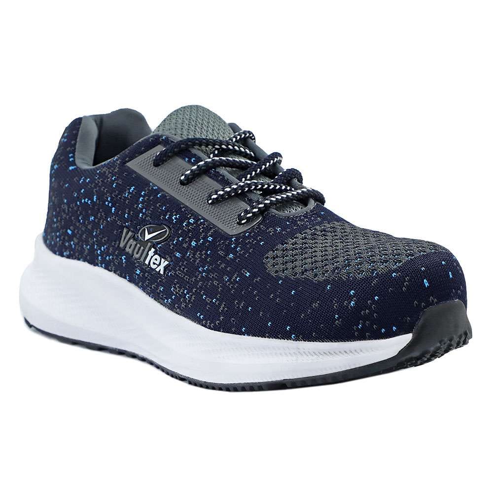 Vaultex CFR Low Ankle Steel Toe Safety Shoe, Navy Blue/Grey, 45