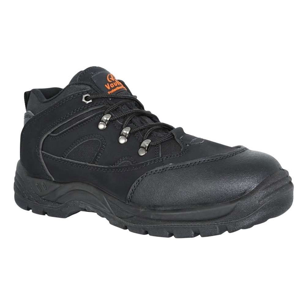 Vaultex MSB High Ankle Safety Shoes, Black, 40