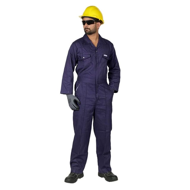 Workland N100 200GSM 100% Cotton Coverall Petro Blue - XL