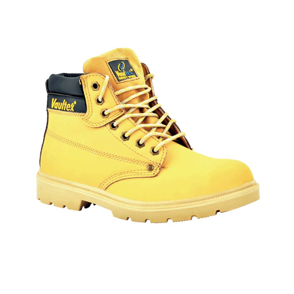Vaultex 11K High Ankle Steel Toe Safety Shoes - Honey, 45