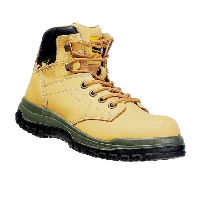 Vaultex DAD High Ankle Steel Toe and Mid-Plate Safety Shoes - Honey, 42