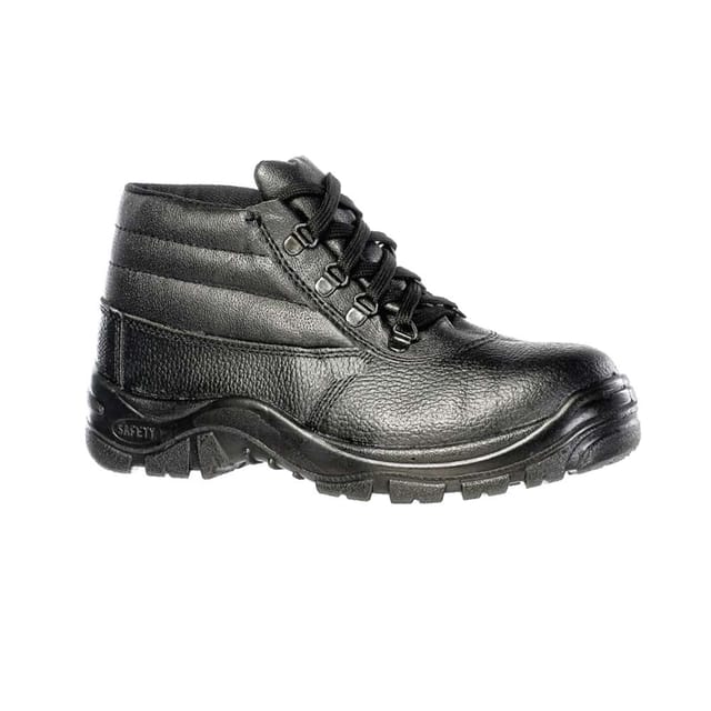 Vaultex MDU High Ankle Steel Toe Safety Shoes - Black, 45