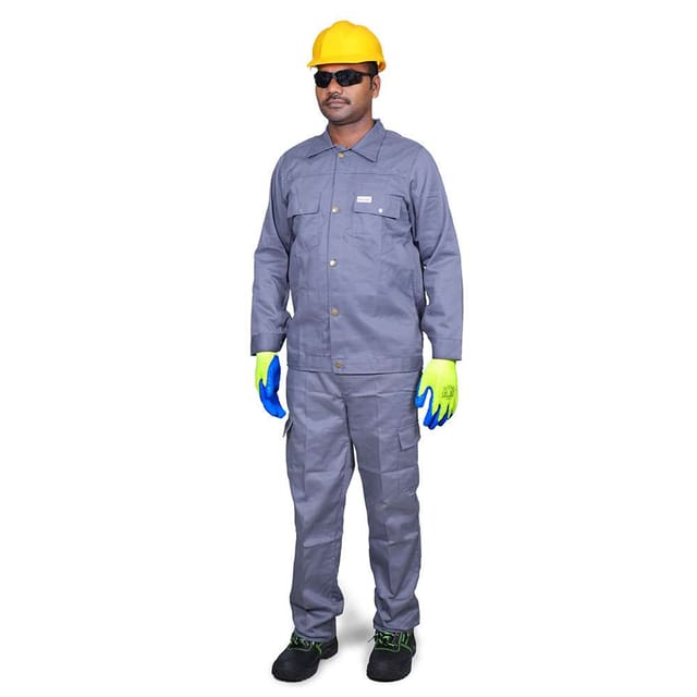 Vaultex MJT 190GSM Twill Pant & Shirt, Grey, 4XL