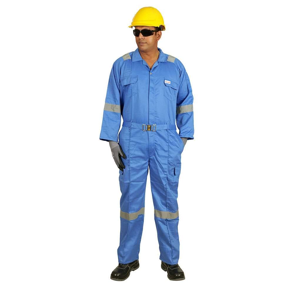 Vaultex ASK 190GSM Reflective Strip Twill Coverall Petrol Blue - 2XL