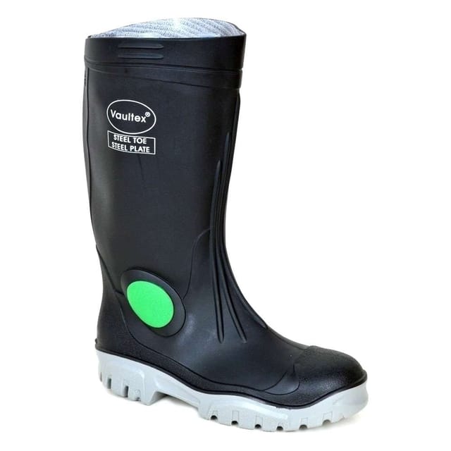 Vaultex DGM S5 PVC Steel Toe Rain Boots - Black/Grey, 44