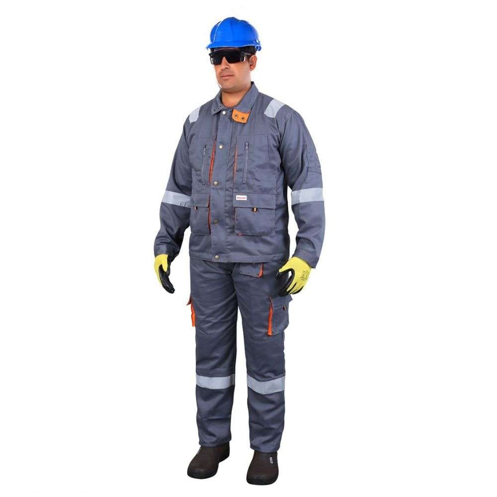 Vaultex GEM 260GSM Cotton Pant & Shirt, Grey, 4XL